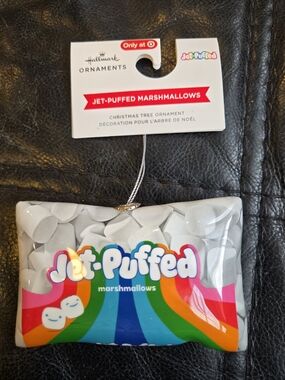 Hallmark Jet-Puffed Marshmallows Christmas Ornament - White with Rainbow Accents